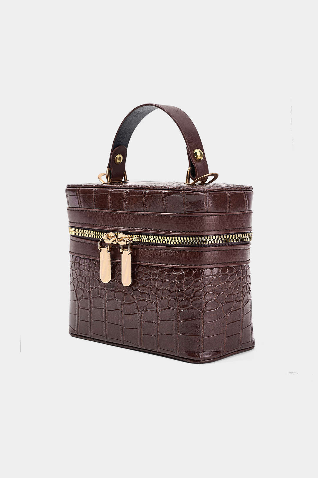 Bags End Faux Leather Zipper Bag