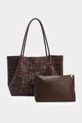 Bags End Leopard Print Suede Tote Bag