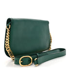 Gucci Blondie Small Shoulder Bag - Green in Green - side view showing the bag's shape, finish and visible design details.