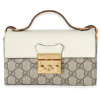Gucci GG Supreme Padlock Mini Top Handle Bag – Beige