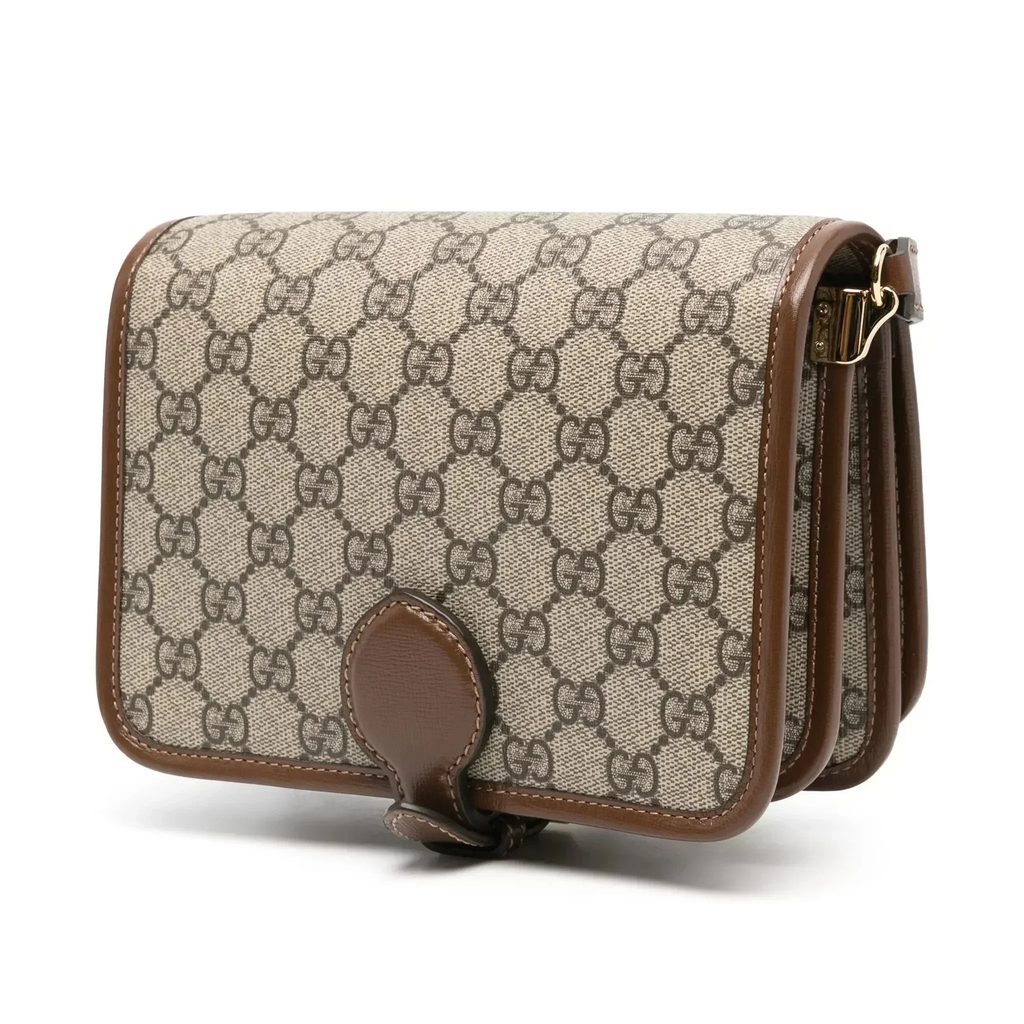 Gucci GG Supreme Mini Interlocking Shoulder Bag – Beige