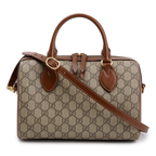 Gucci GG Supreme Canvas Small Boston Handbag – Beige