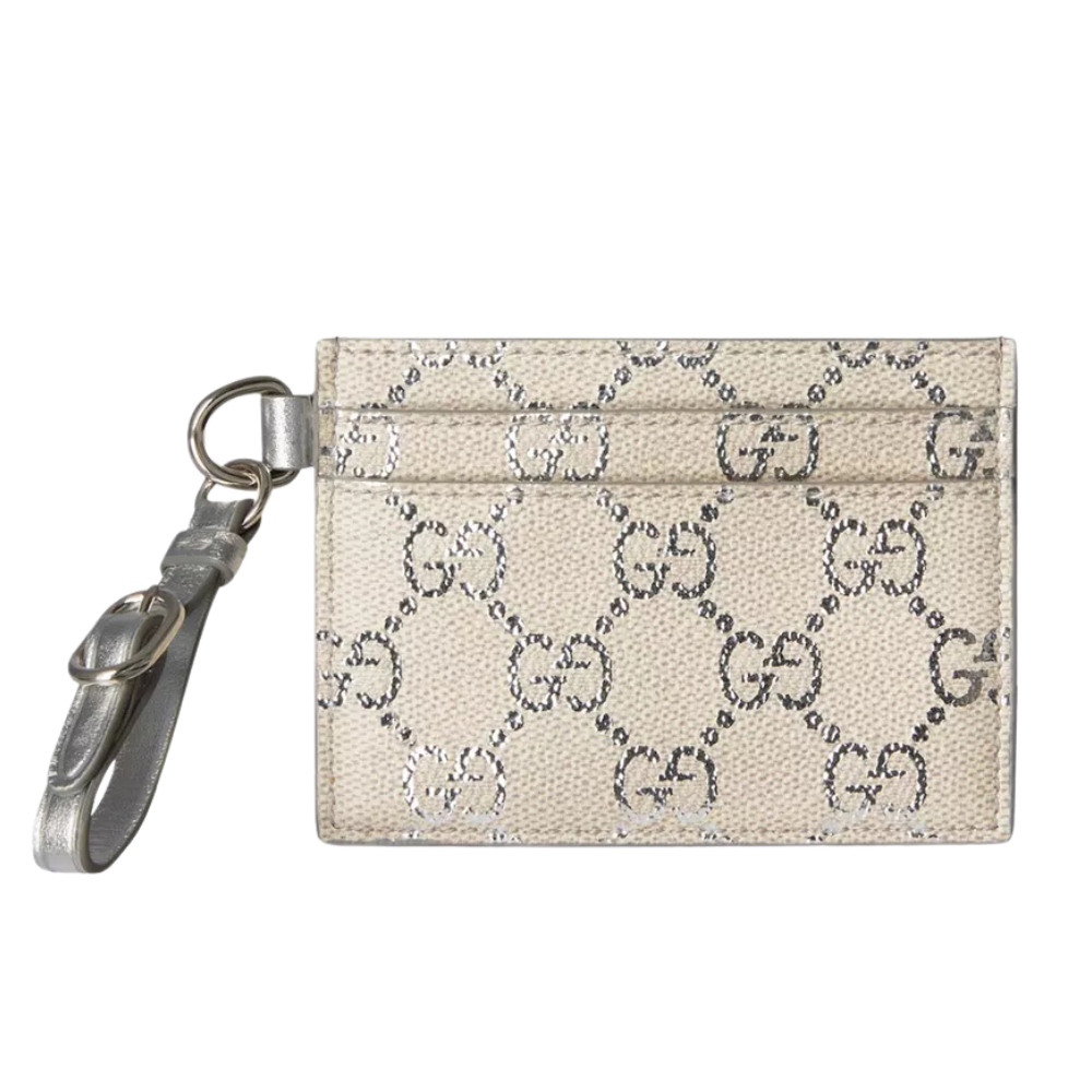 Gucci GG Coated Fabric Card Holder – Beige