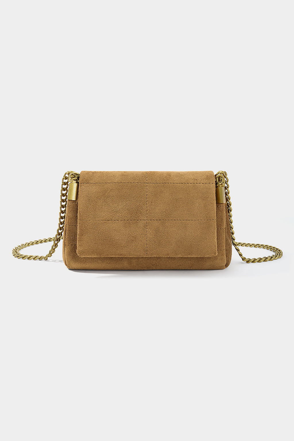 Bags End Suede Metal Chain Flap Shoulder Bag