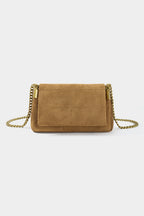 Bags End Suede Metal Chain Flap Shoulder Bag