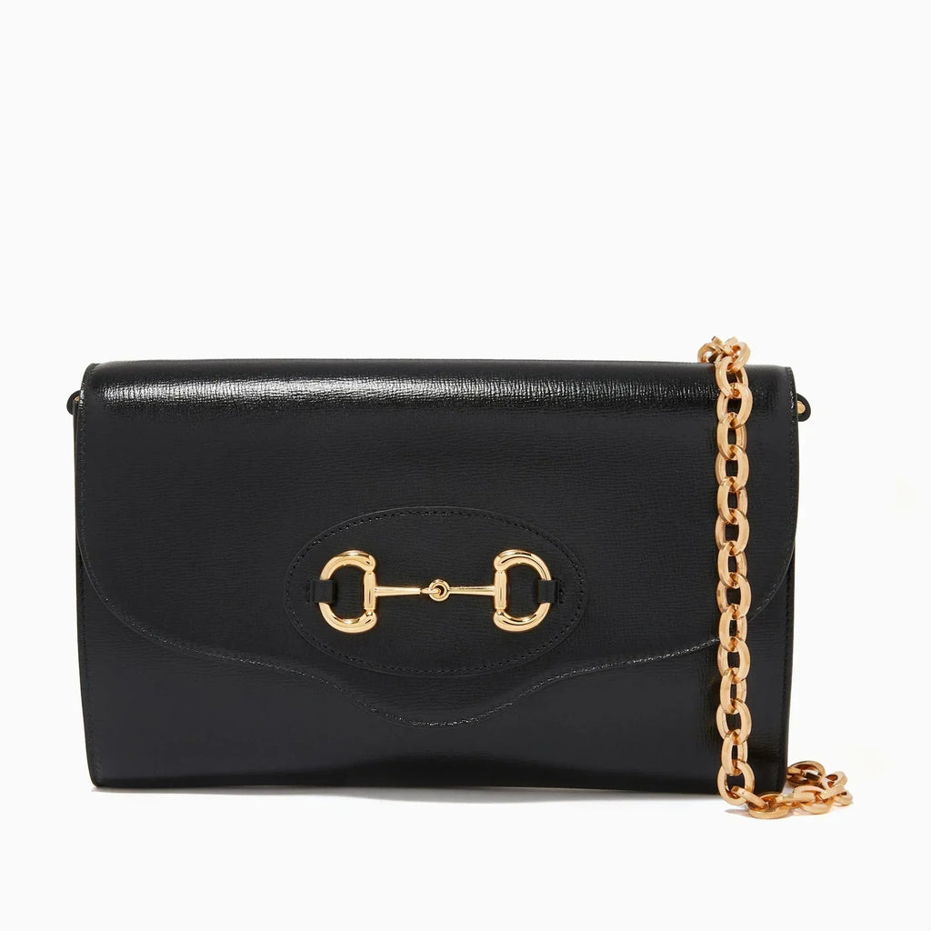 Gucci Horsebit 1955 Chain Crossbody Shoulder Bag – Black
