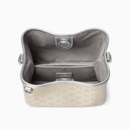 Gucci GG Supreme Monogram Emblem Leather Shoulder Bag – Beige