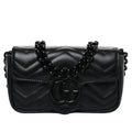 Gucci GG Marmont Leather Chain Belt Bag – Black