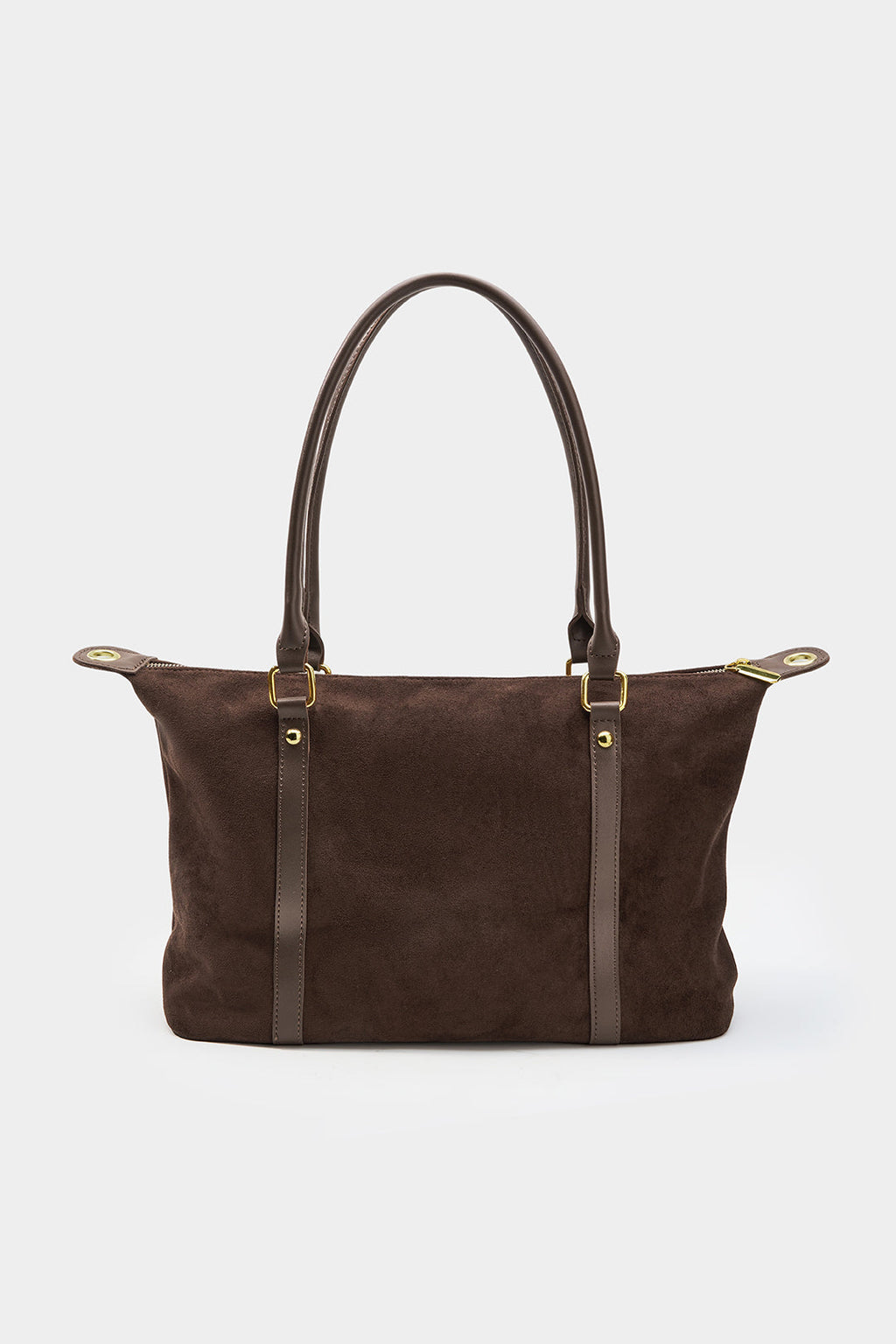 Bags End Suede Patchwork Leather Tote Bag