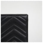Gucci GG Marmont Matelassé Chevron Heart Clutch Bag – Black