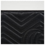 Gucci GG Marmont Matelassé Chevron Heart Clutch Bag – Black