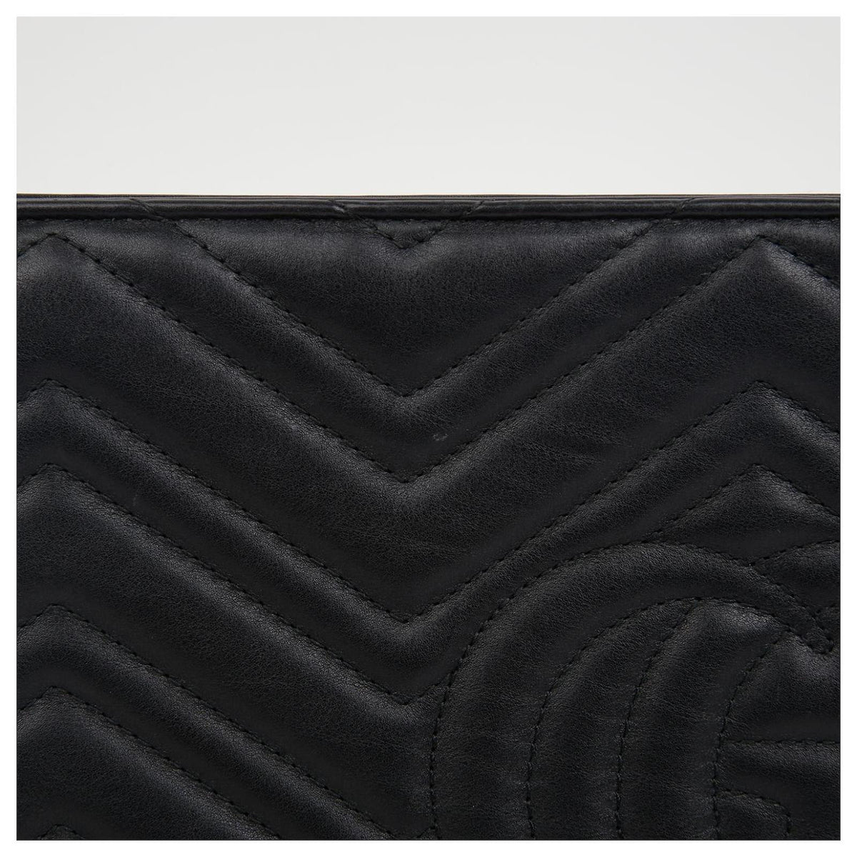 Gucci GG Marmont Matelassé Chevron Heart Clutch Bag – Black