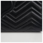 Gucci GG Marmont Matelassé Chevron Heart Clutch Bag – Black