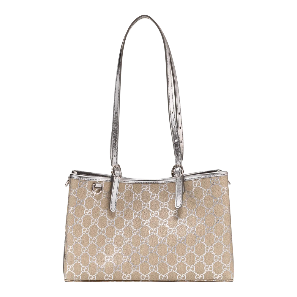 Gucci GG Supreme Monogram Canvas Tote Bag – Beige