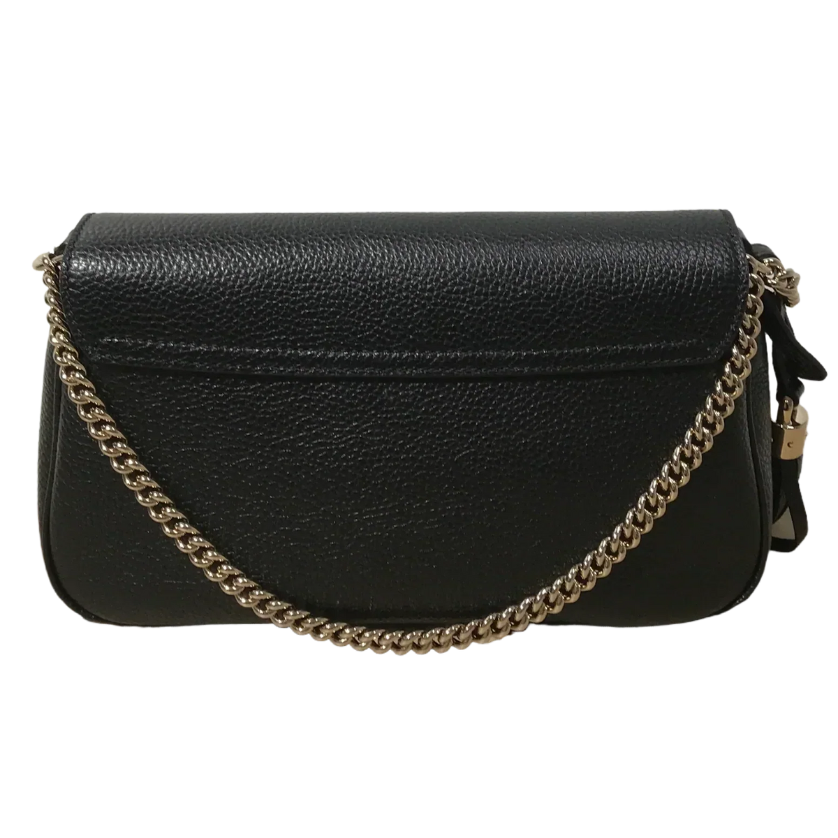 Gucci Pebbled Calfskin Soho Medium Flap Bag – Black