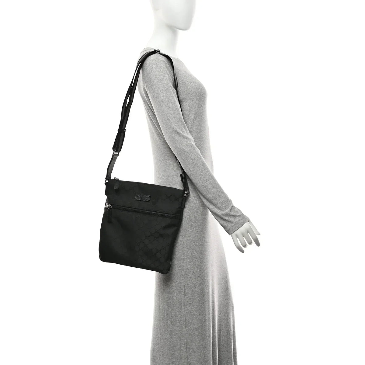Gucci Guccissima Signature Messenger Bag – Black