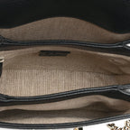 Gucci Dollar Interlocking Chain Bag - Black in Black - detail view 6 showing the bag's shape, finish and visible design details.