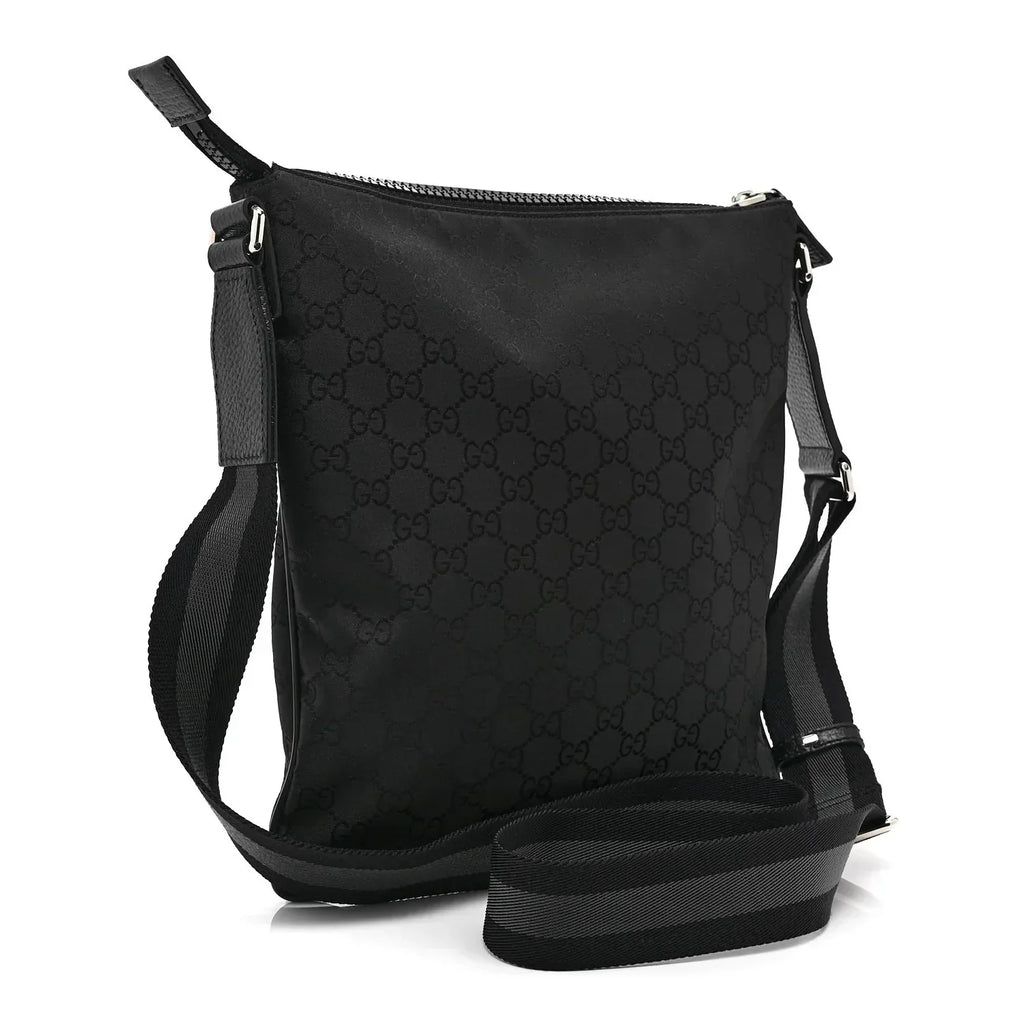 Gucci Guccissima Signature Messenger Bag – Black