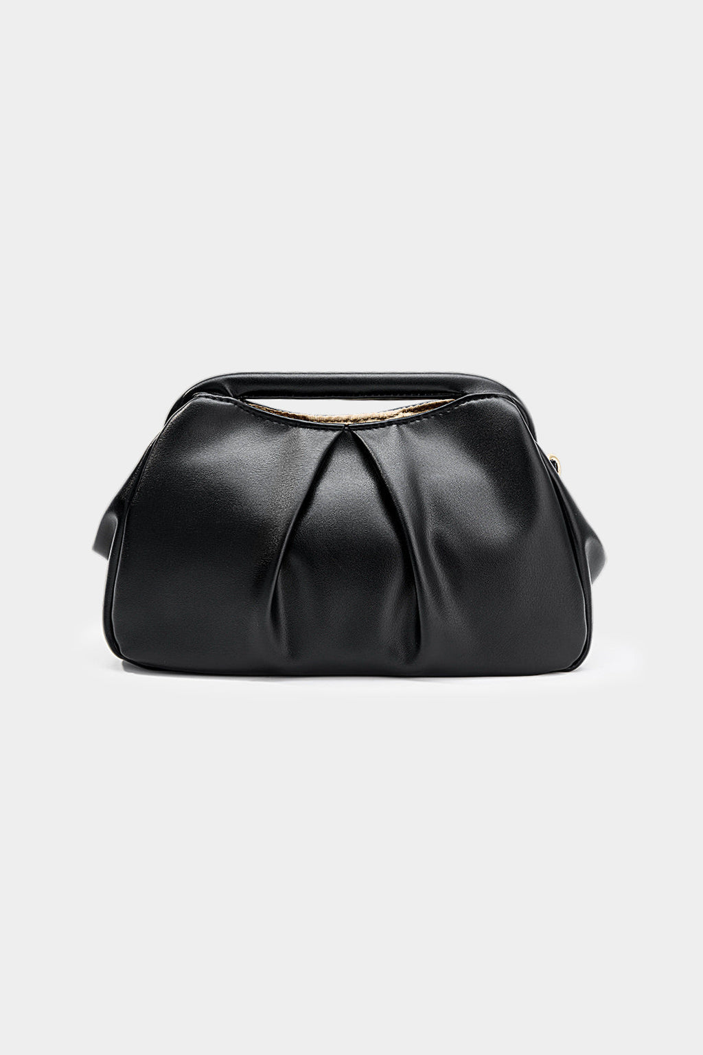 Bags End Faux Leather Metallic Chain Clutch Bag