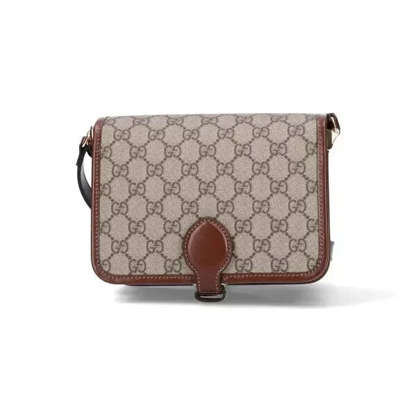 Gucci GG Supreme Mini Interlocking Shoulder Bag – Beige