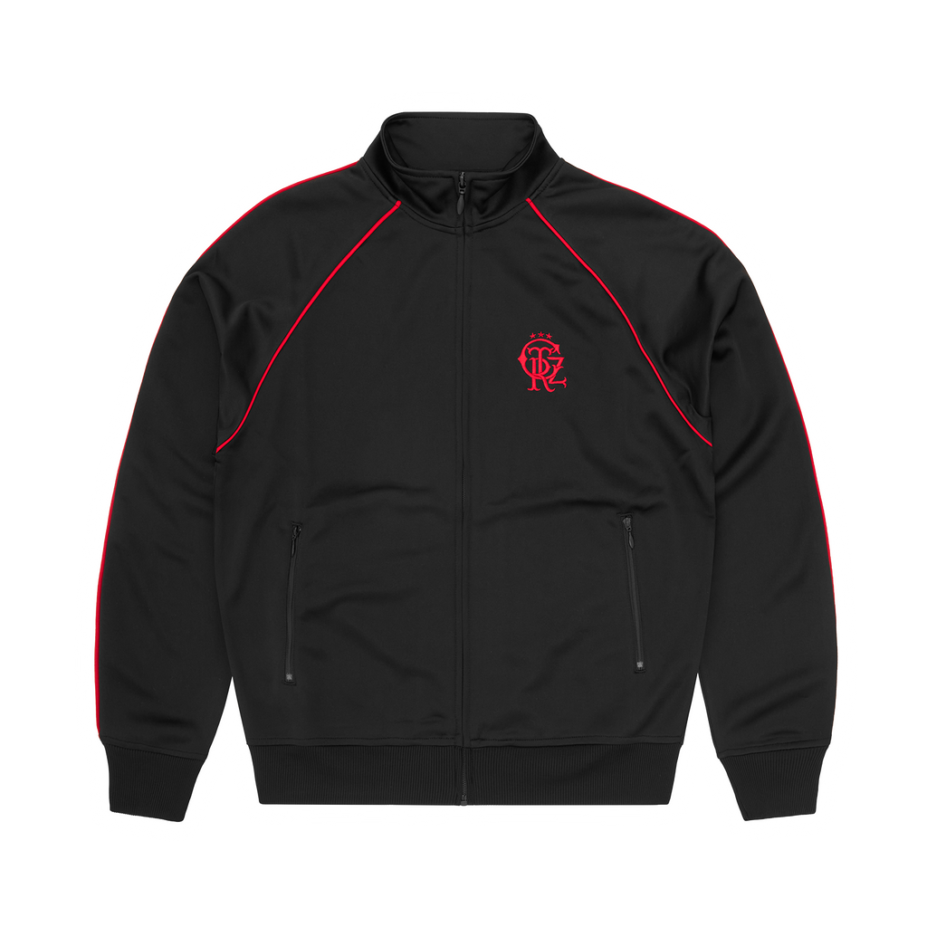Corteiz 3 Star Crest Track Jacket - Black