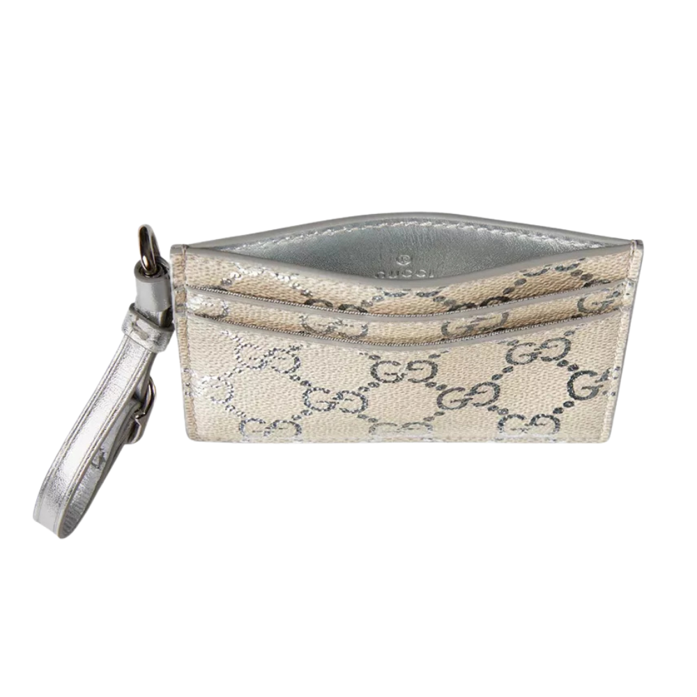Gucci GG Coated Fabric Card Holder – Beige