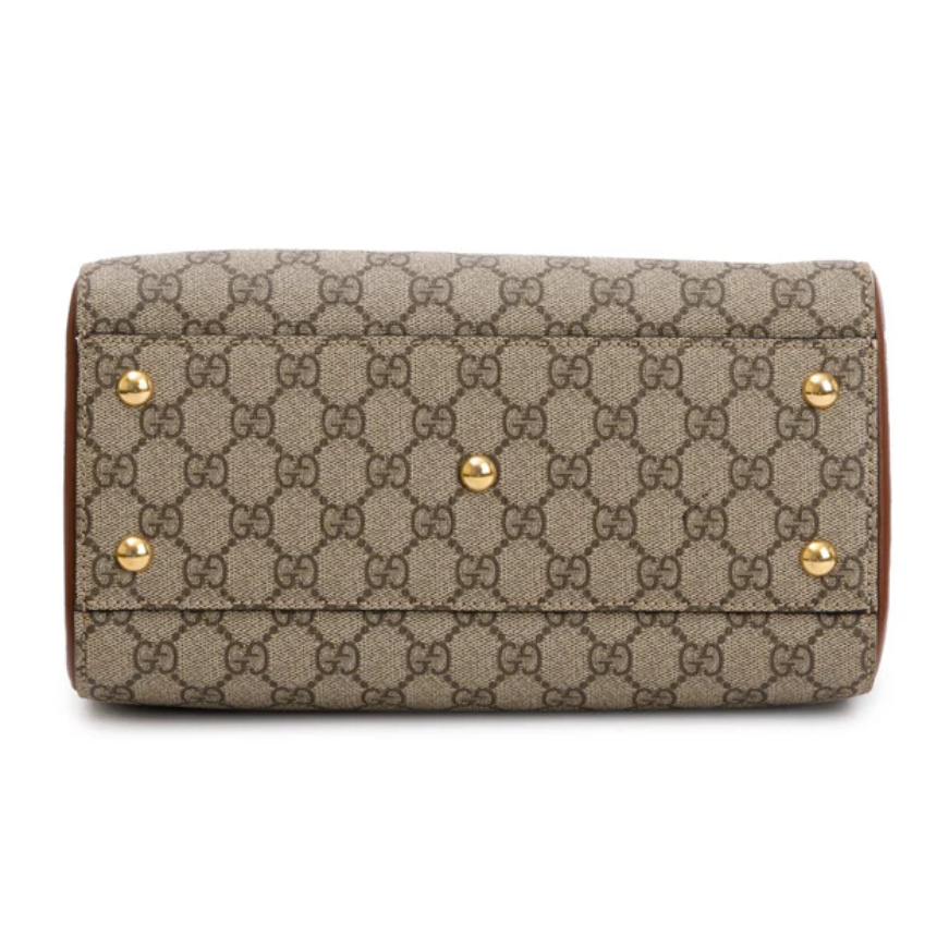 Gucci GG Supreme Canvas Small Boston Handbag – Beige