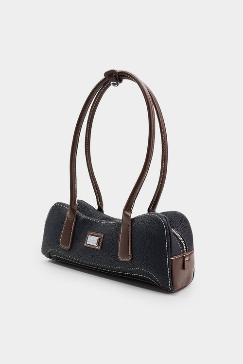 Bags End Faux Leather Shoulder Tote Bag