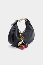 Bags End Faux Leather Cherry Pendant Clutch Bag