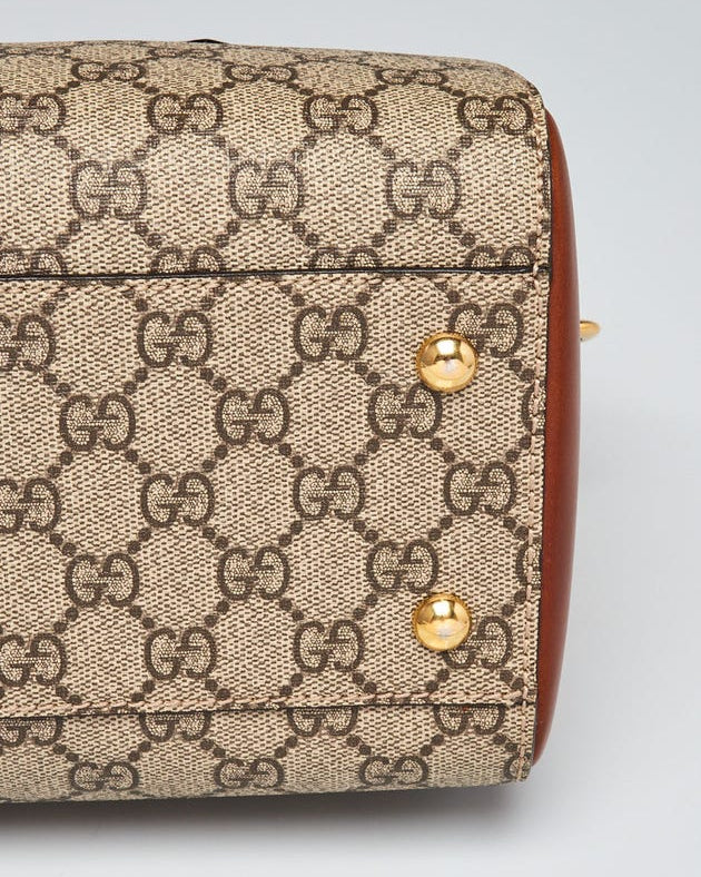 Gucci GG Supreme Canvas Small Boston Handbag – Beige