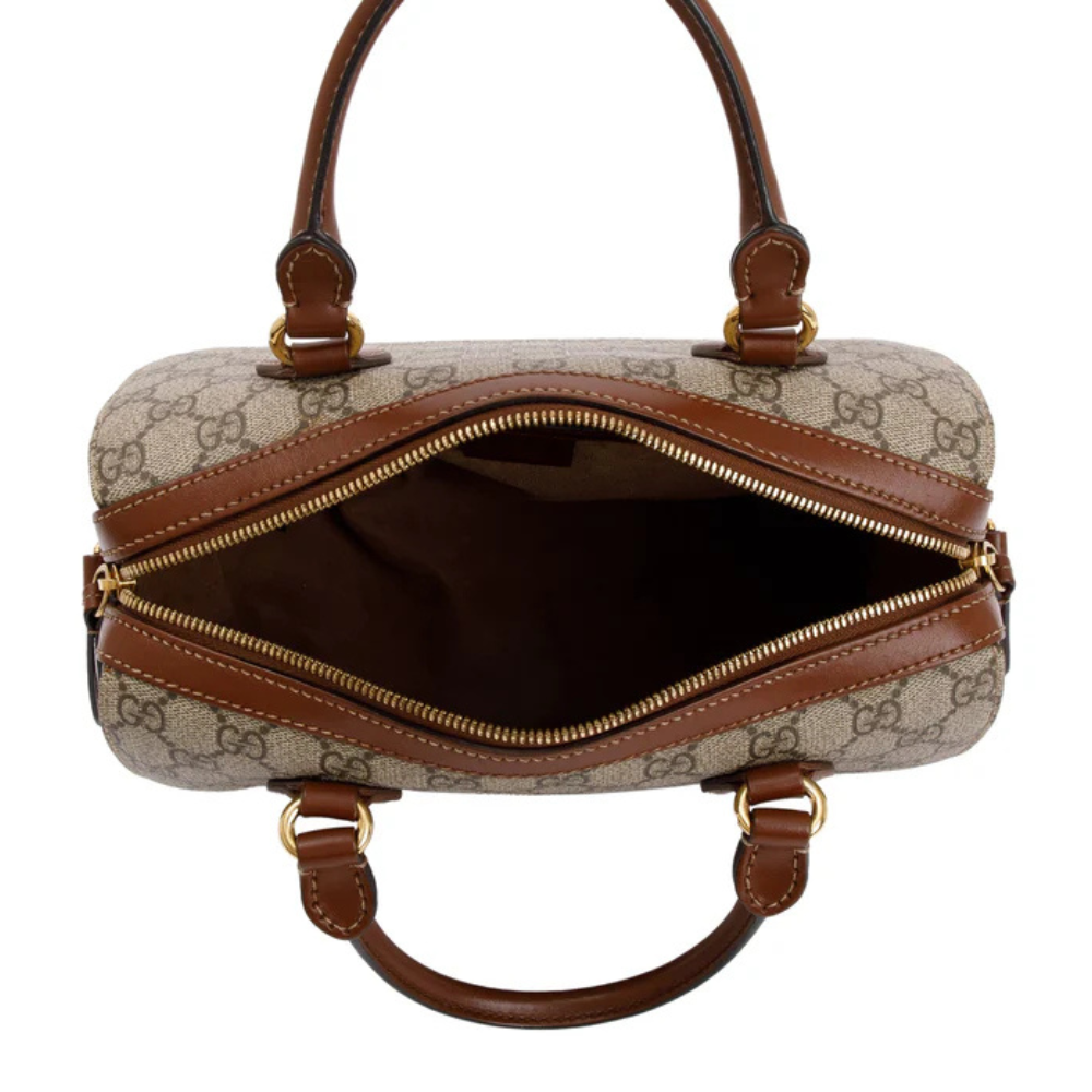 Gucci GG Supreme Canvas Small Boston Handbag – Beige