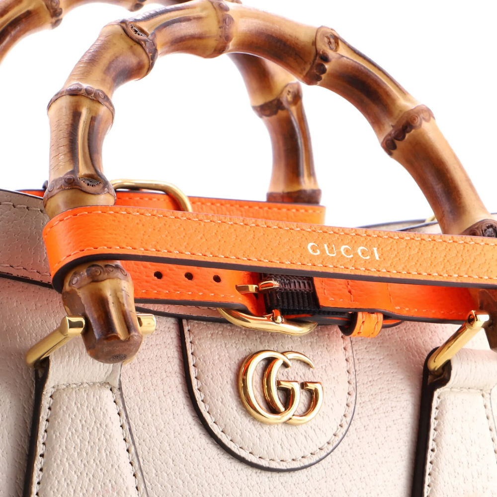 Gucci Diana Medium Tote Bag - Neutral in Neutral - rear view showing the bag's shape, finish and visible design details.