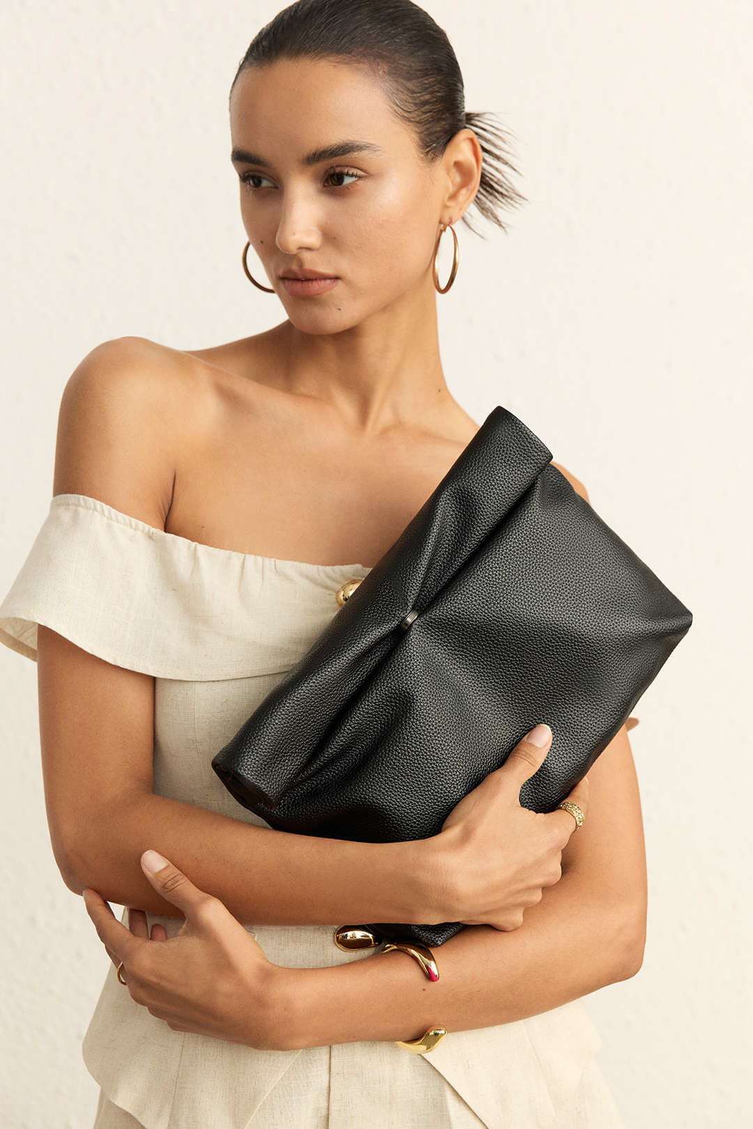 Bags End Faux Leather Clutch Bag