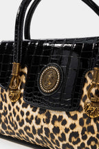 Bags End Leopard Print Leather Tote Bag