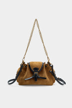 Bags End Suede Patchwork Leather Cross-Body Bag