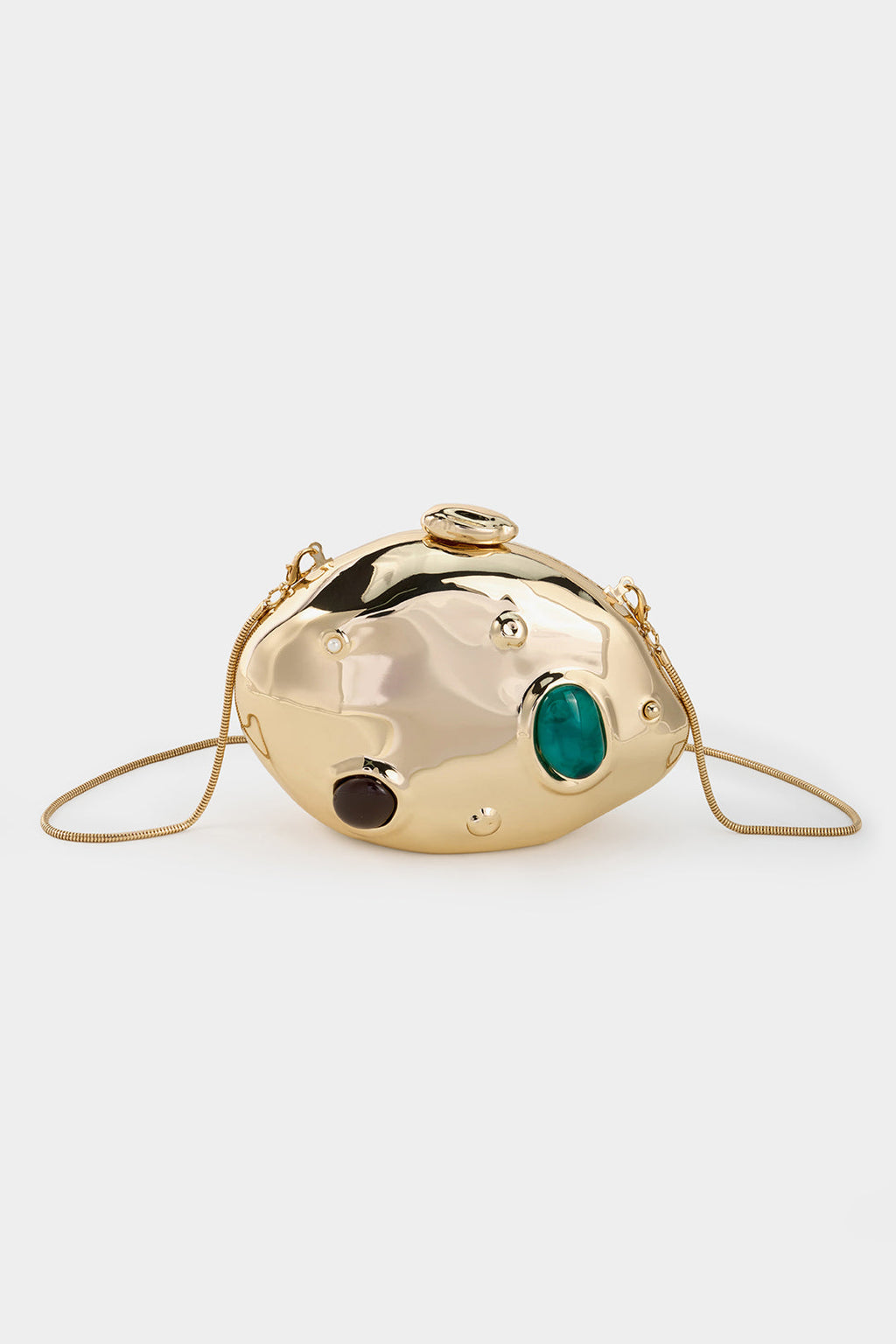 Bags End Bags End Alloy Irregular Clutch Bag