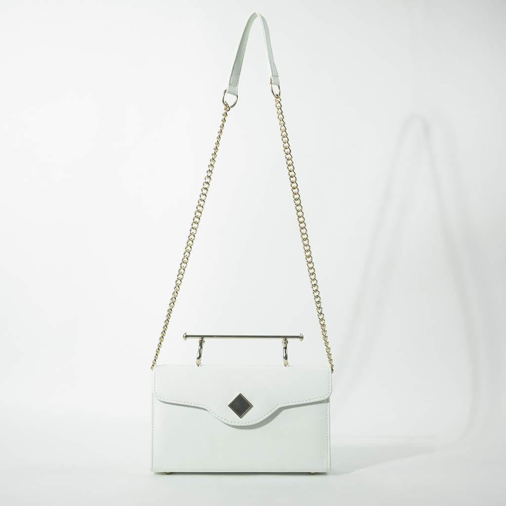Elegant Box bag White