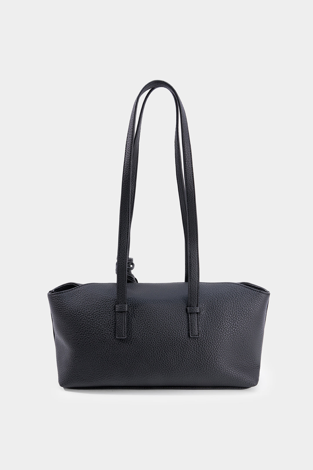 Bags End Solid Faux Leather Shoulder Bag