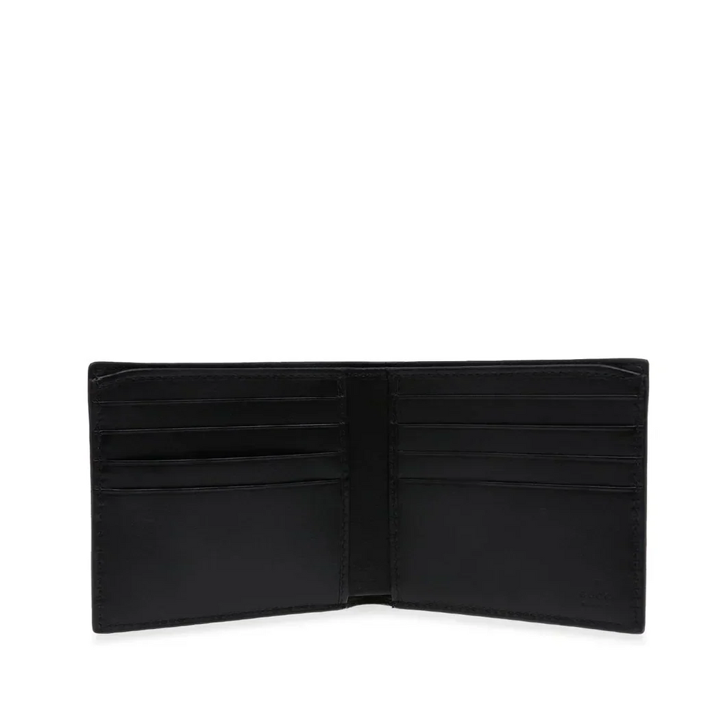 Gucci Blade Embroidery Leather Wallet - Black in Black - rear view showing the bag's shape, finish and visible design details.