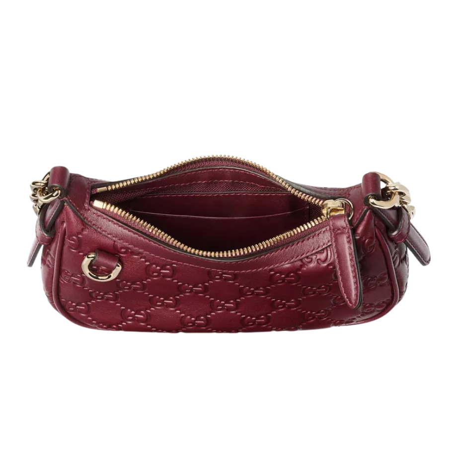 Gucci GG Emblem Mini Leather Shoulder Bag – Rose Ancora