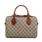 Gucci GG Supreme Canvas Small Boston Handbag – Beige