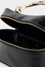 Bags End Leather Metallic Irregular Zipper Tote Bag