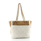 Chanel Coco Neige Shopping Tote Quilted Shearling Medium