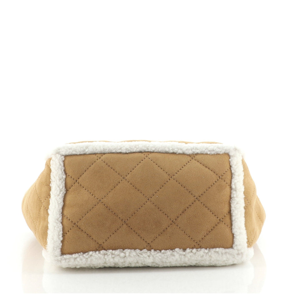 Chanel Coco Neige Shopping Tote Quilted Shearling Medium