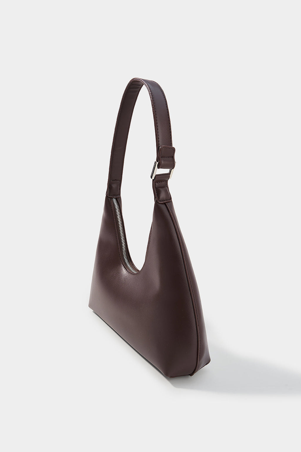 Bags End Faux Leather Zipper Tote Bag