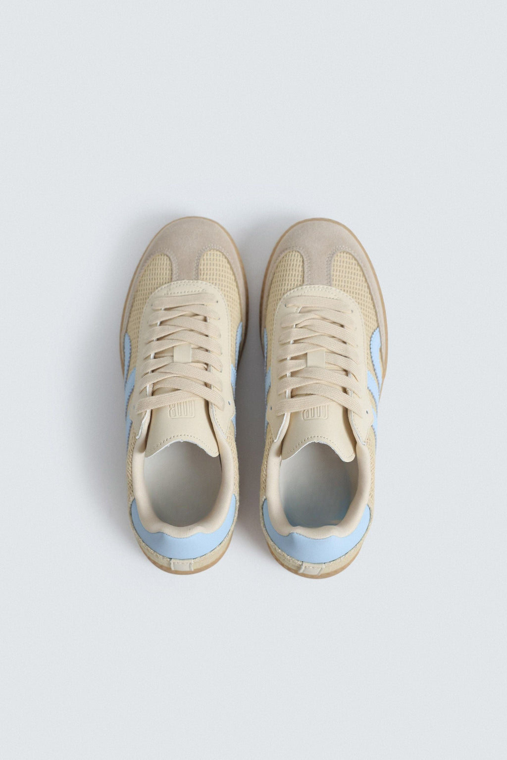 Bags End Women's Taupe Low-Top Mesh Sneakers