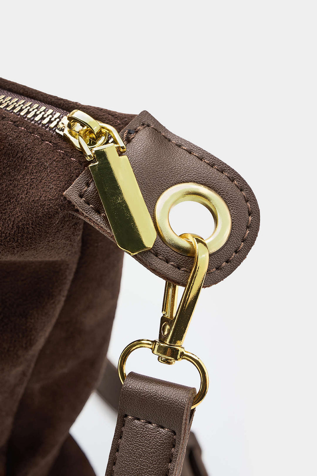Bags End Suede Patchwork Leather Tote Bag