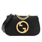 Gucci Blondie Shoulder Bag - Black in Black - detail view 11 showing the bag's shape, finish and visible design details.
