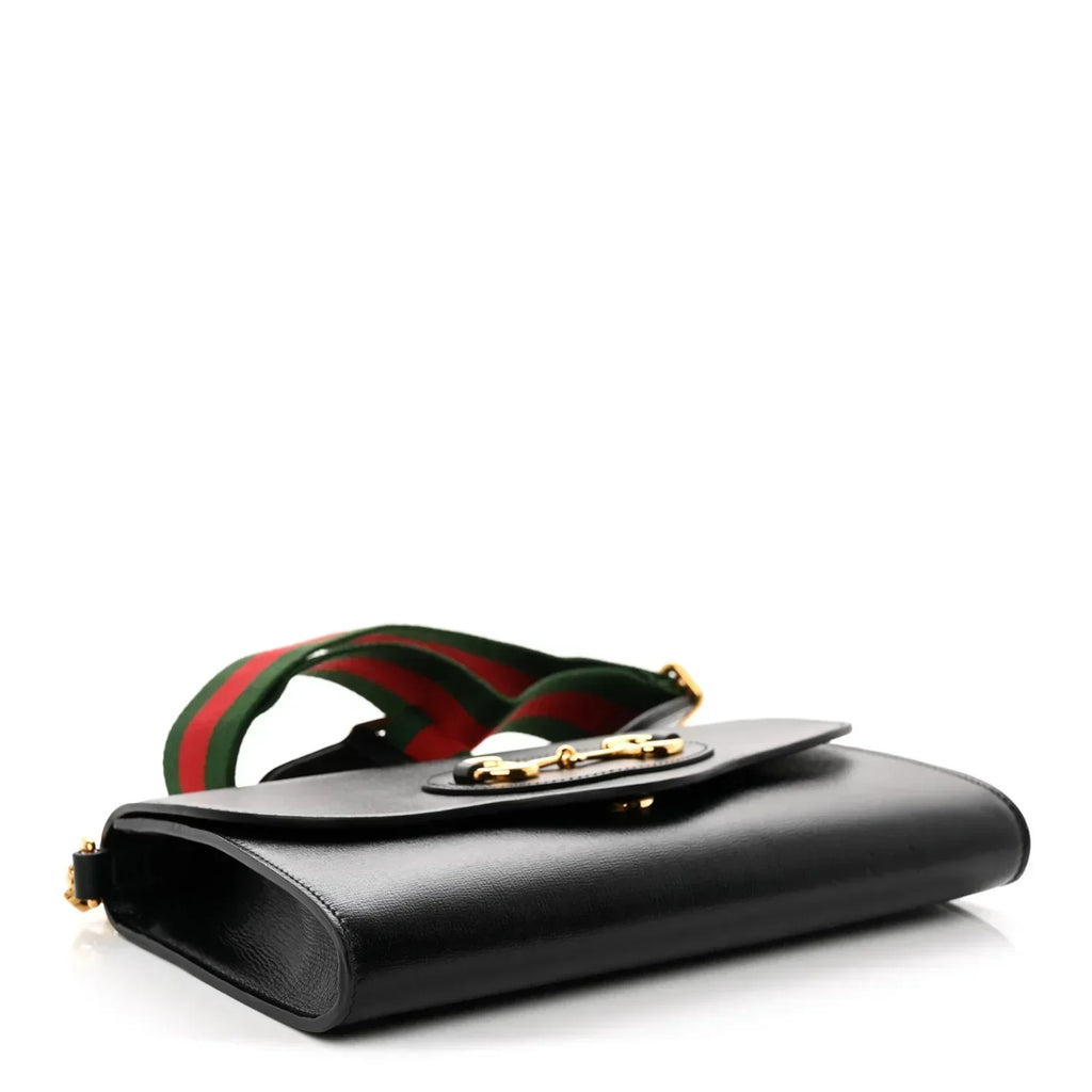 Gucci Azalea Horsebit 1955 Small Crossbody Bag - Black in Black - rear view showing the bag's shape, finish and visible design details.
