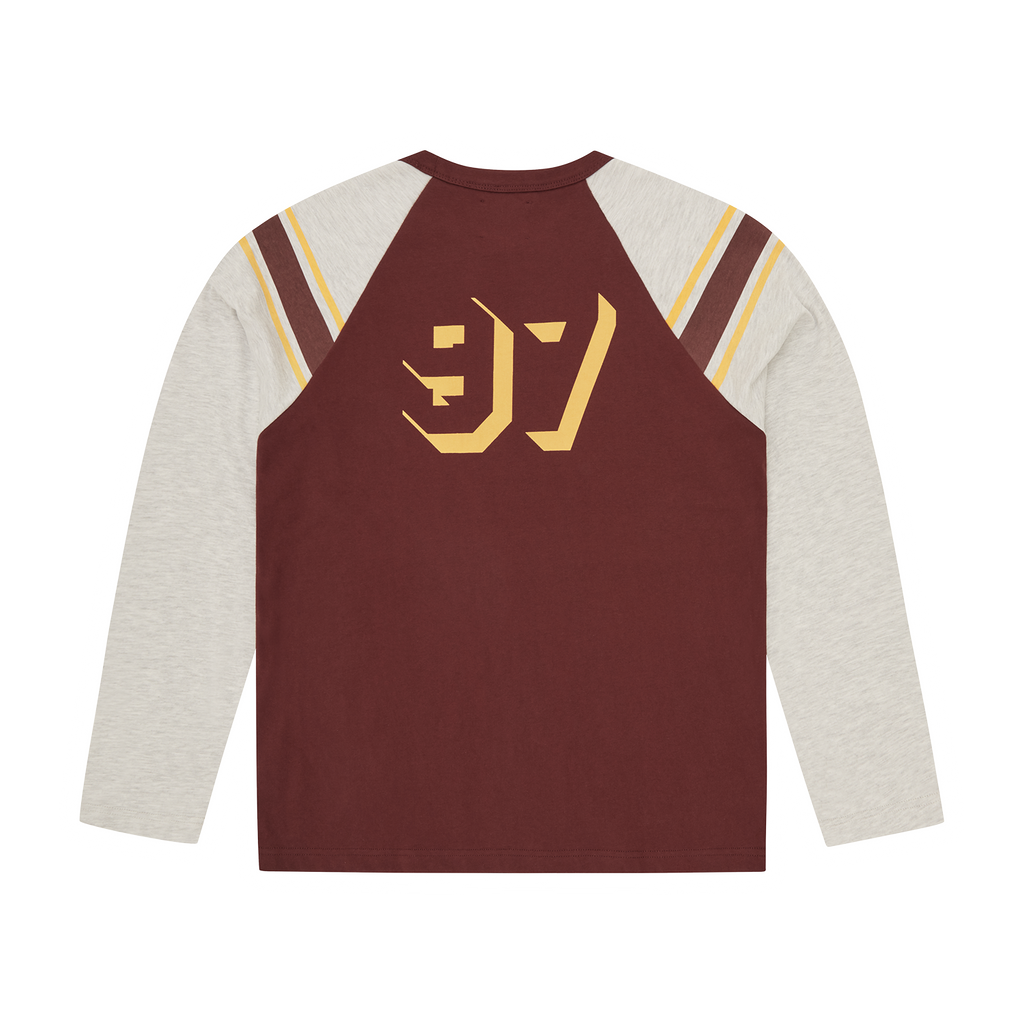 Corteiz 97 Heavyweight Raglan Ls - Burgundy